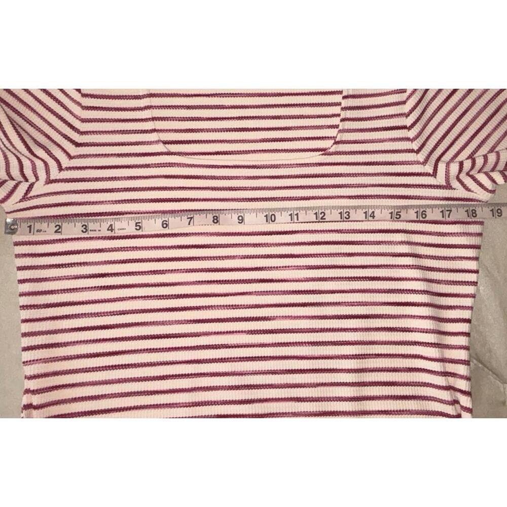 Express Textured Waffle Striped Scoop Neck Wrap Dress Size Large New - Picture 6 of 11